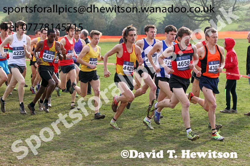Soon after the start of the of the senior mens Inter Counties Cross Country, Cofton Park, Birmingham. Photo: David T. Hewitson/Sports for All Pics